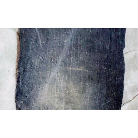 Y2K Black Baggy Jeans Mens 44 Red Dragon Print Faded Grunge Vintage Distressed - Picture 7 of 16